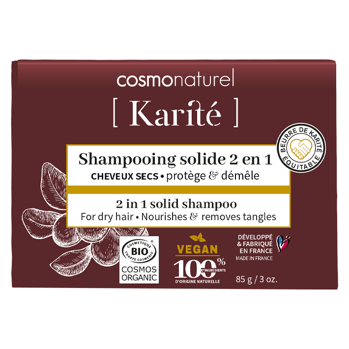 Organic 2-in-1 Solid Shampoo for Dry Hair – Cosmo Naturel